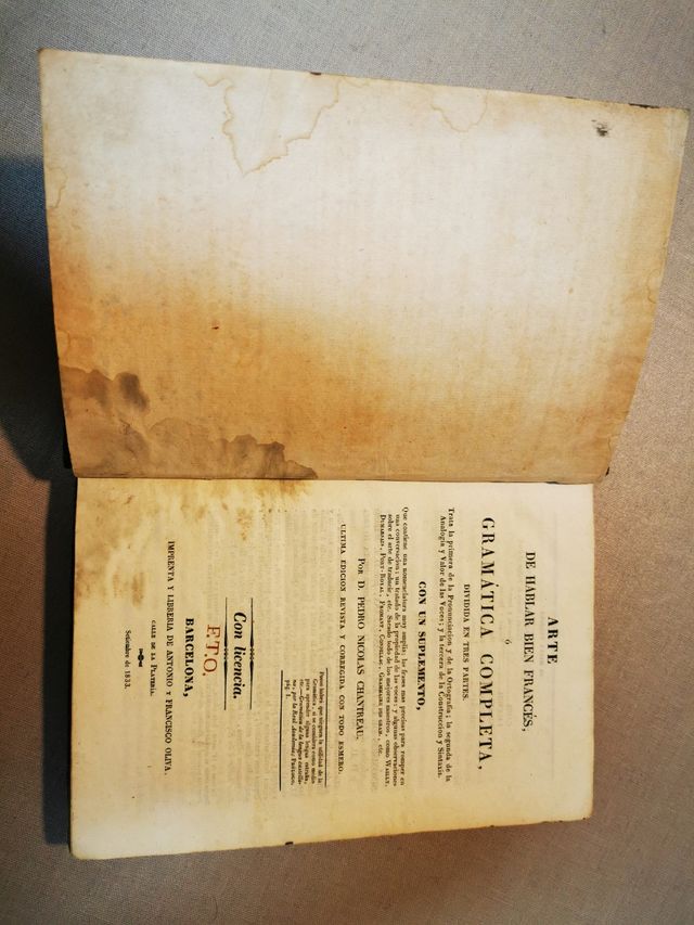 Arte de Hablar Bien Francés. Libro antiguo 1.833