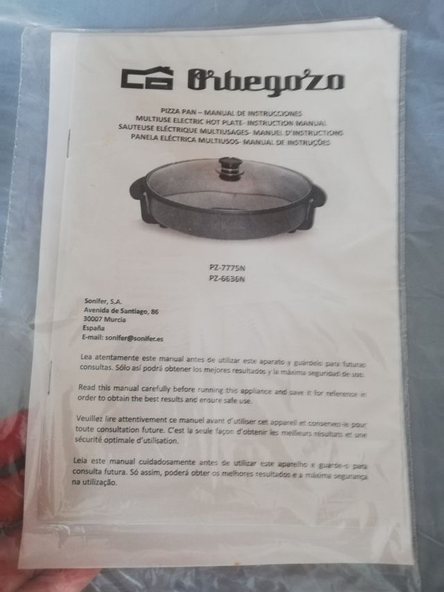 paellera & pizza eléctrica Orbegozo 7775