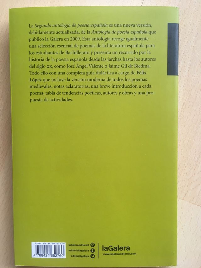 Segunda antologia de la poesia española