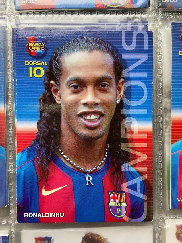 Cromo Ronaldinho Colección Barça Campió