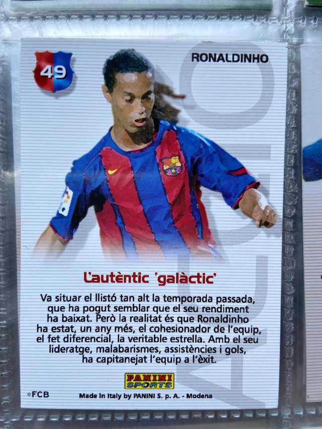 Cromo Ronaldinho colección Barça Campió