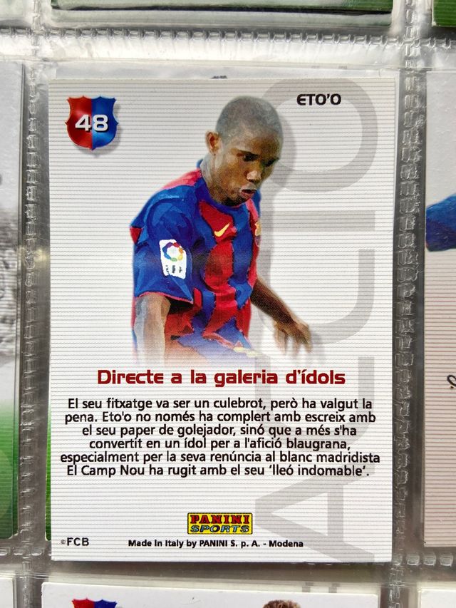 Cromo Eto'o colección Barça Campió