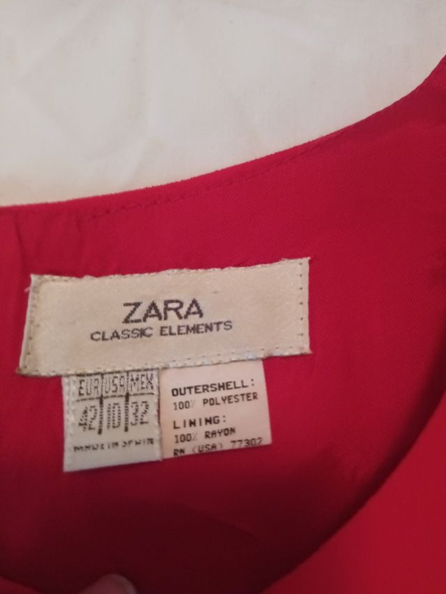 vestido rojo zara