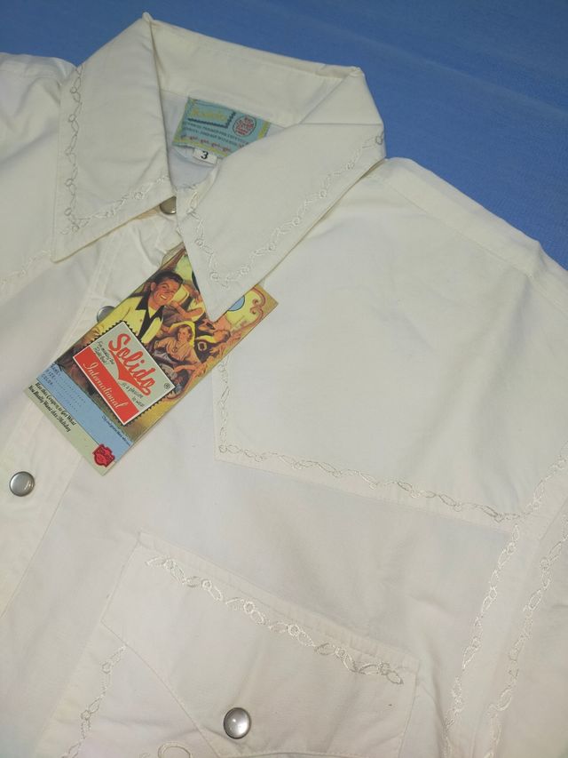 camisa sólido vintage