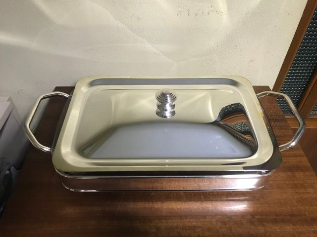 Teglia da forno e coperchio in acciaio