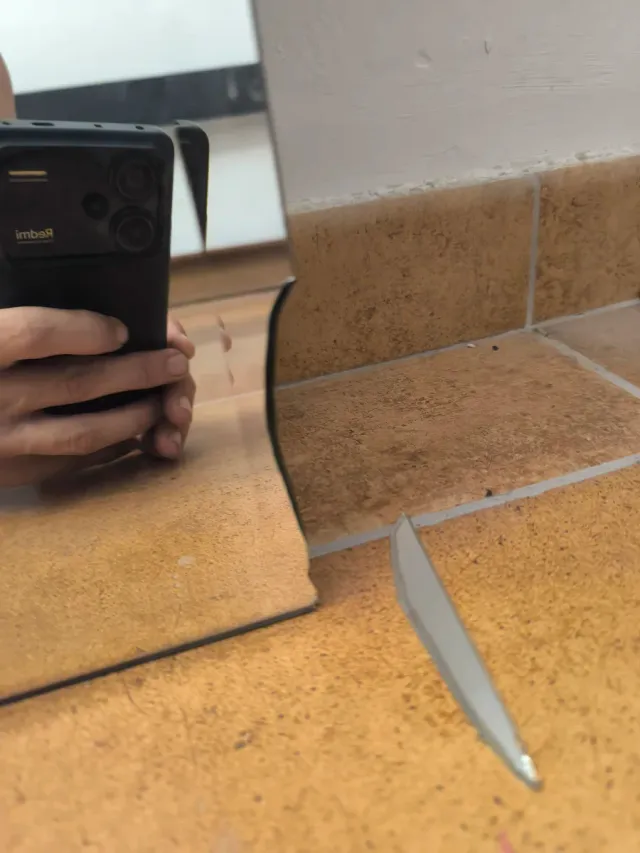 Espejo grande con soporte trasero