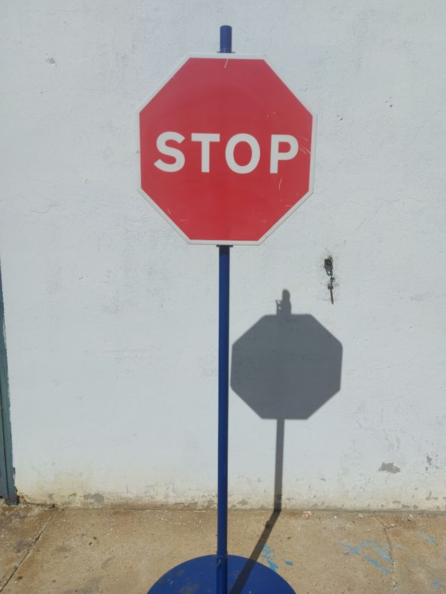 Señal stop para obras