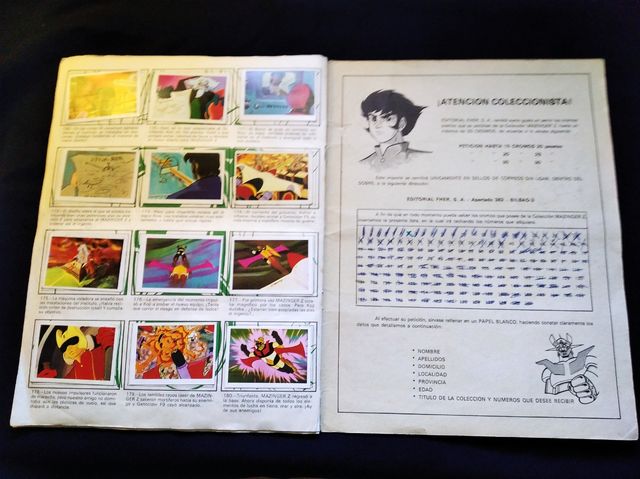 ALBUM de CROMOS "MAZINGER Z"
