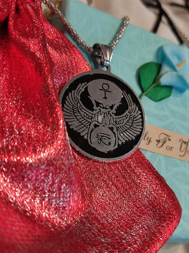 COLGANTE ESCARABAJO ANKH LLAVE DE LA VIDA