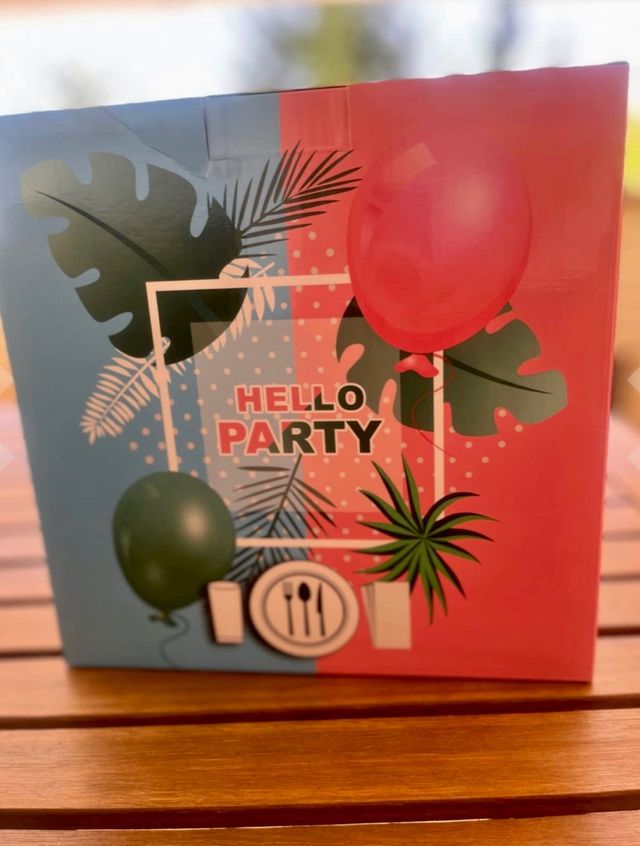 Preciosa Vajilla de fiesta,141piezas Reutilizable