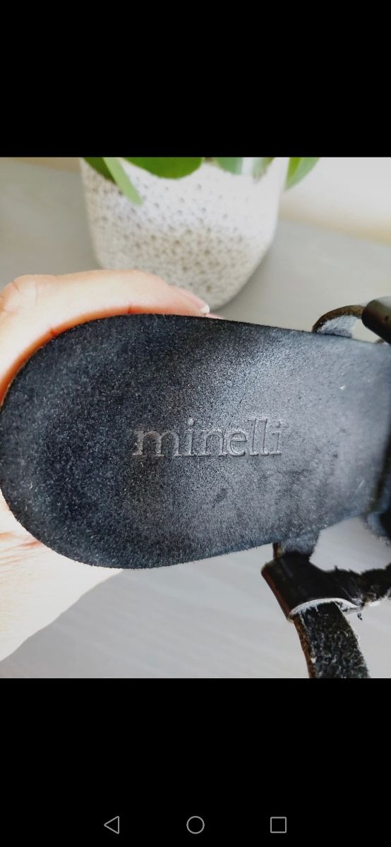 sandalias cuña Minelli piel