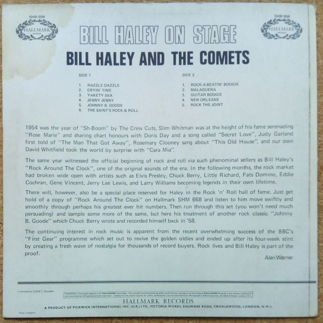 BILL HALEY AND THE COMETS-, ÁLBUM VINILO 12".