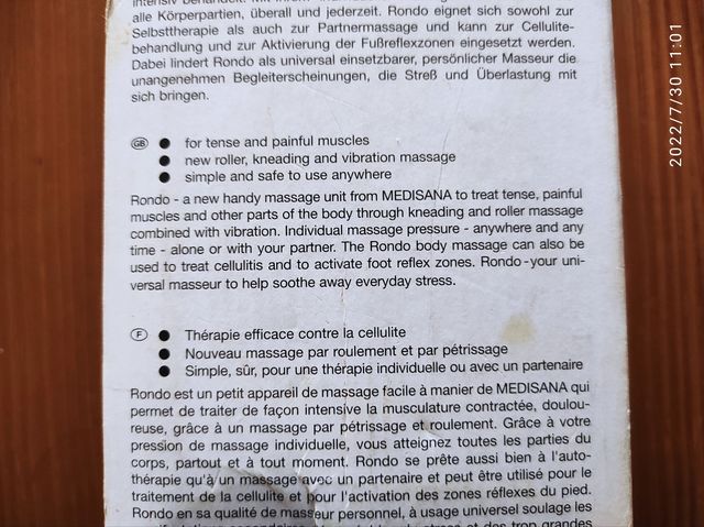 MASAJEADOR ANTICELULÍTICO MEDISANA