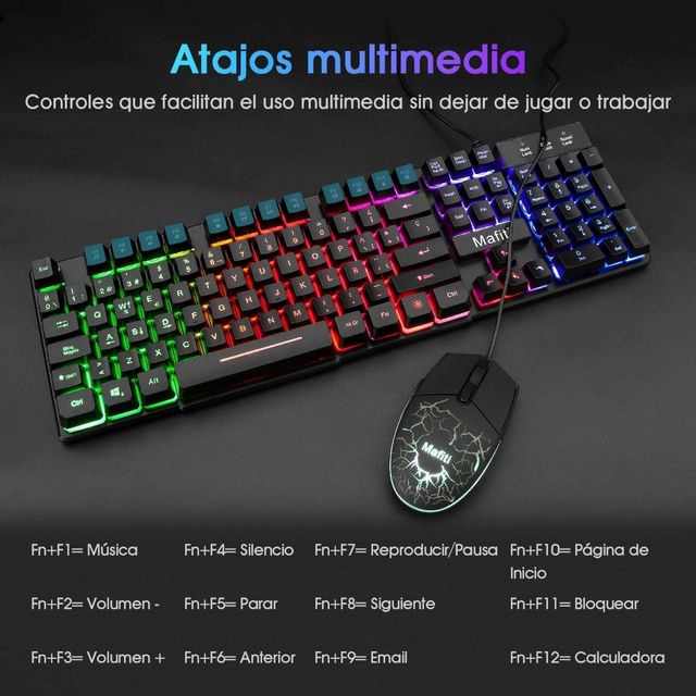TECLADO Y RATON GAMING NUEVOS