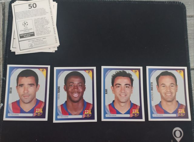 Lote cromos F.C.Barcelona Champions League 07 08