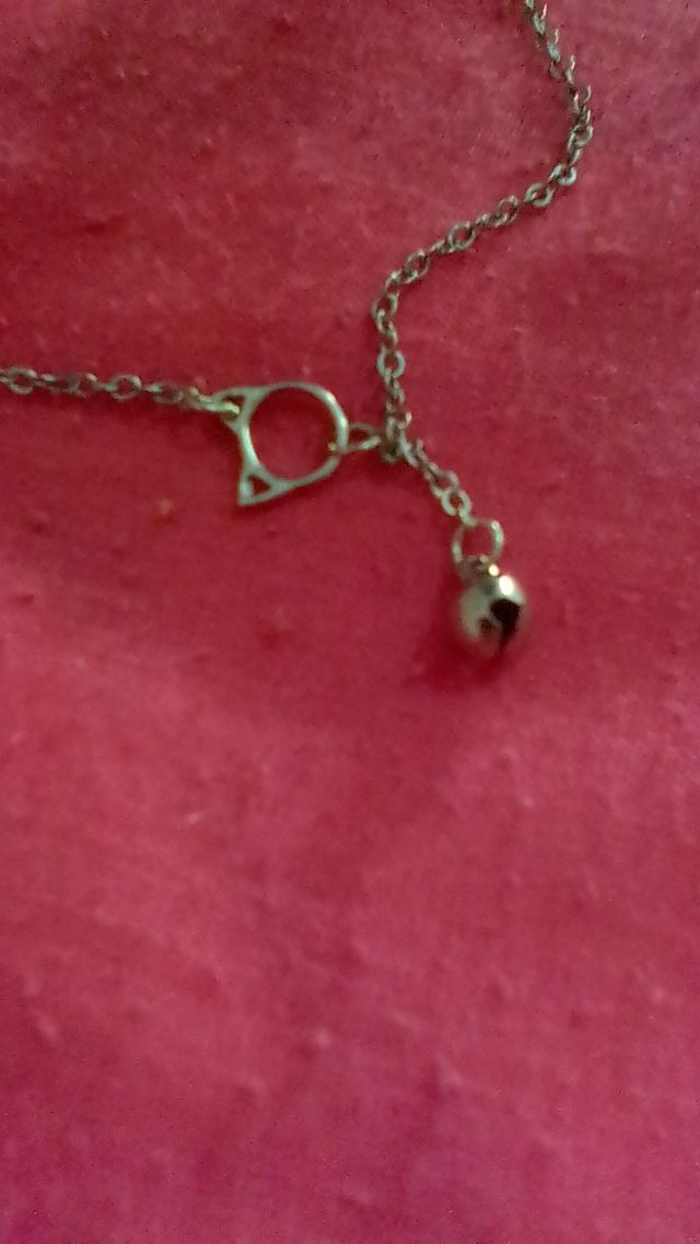 Cadena y anillo forma gato