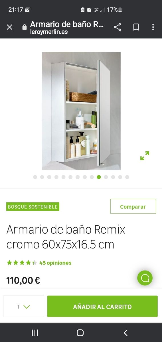 Mueble de espejo baño