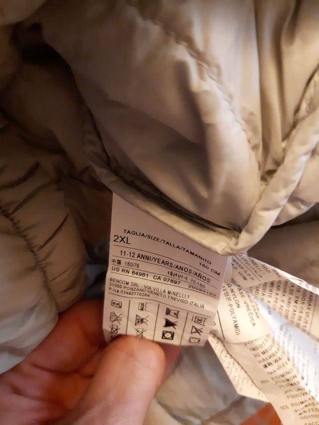 giubbotto leggerissimo benetton