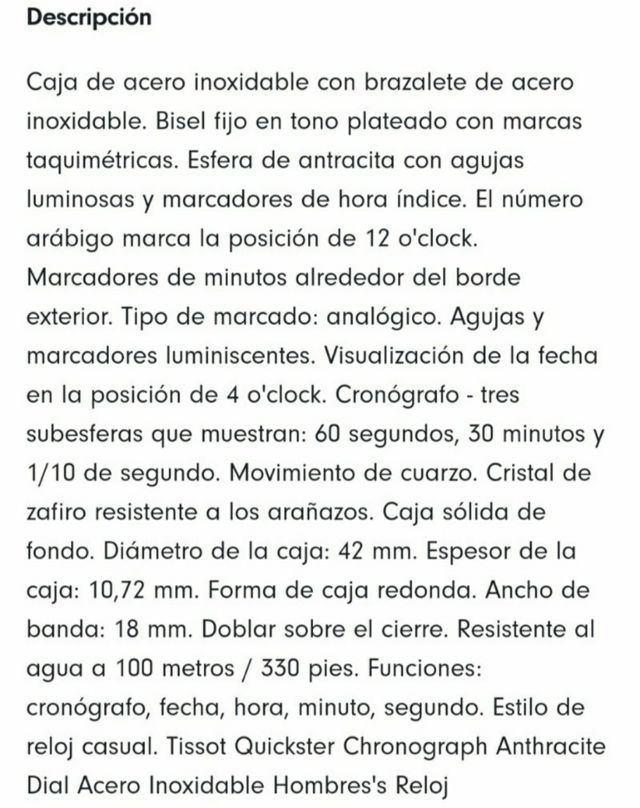 Reloj TISSOT Quickster Cronograph t095417a