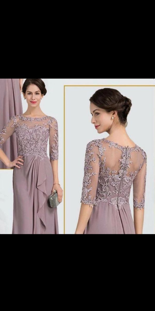 vestido fiesta color malva. talla 48