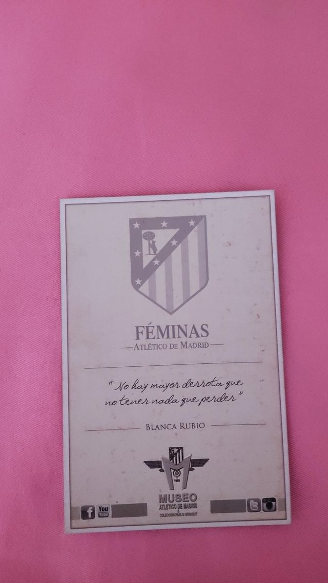 Postal féminas Atlético de Madrid Blanca Rubio