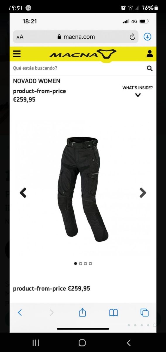 Pantalón moto a ESTRENAR