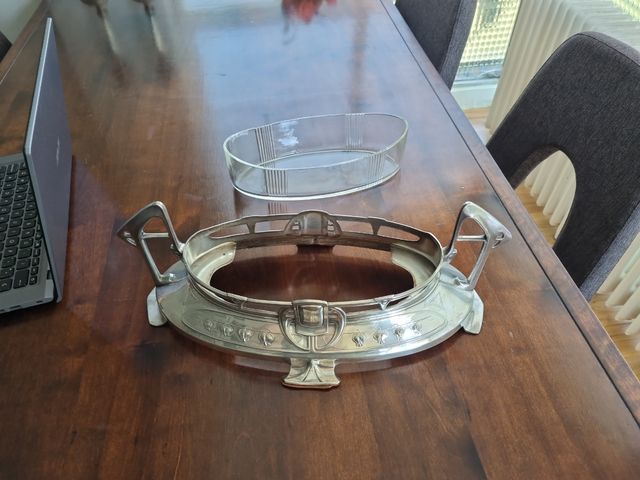 centro de mesa frutero art noveau