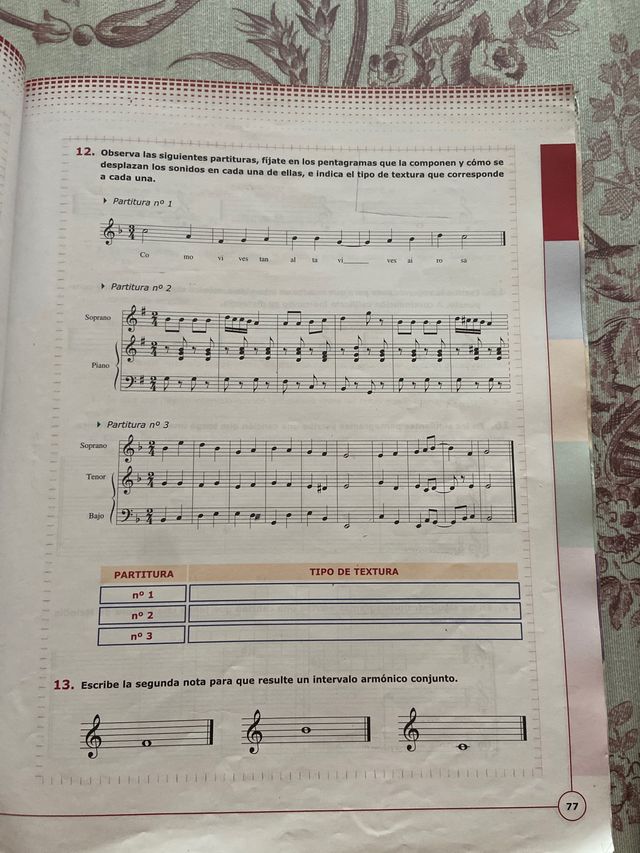 Libro de música, de segunda mano