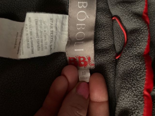 Cazadora Boboli roja forrada de invierno talla 10