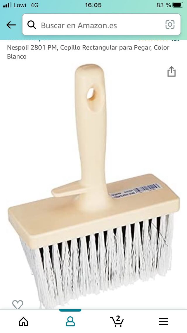 Cepillo y espatula para pegar