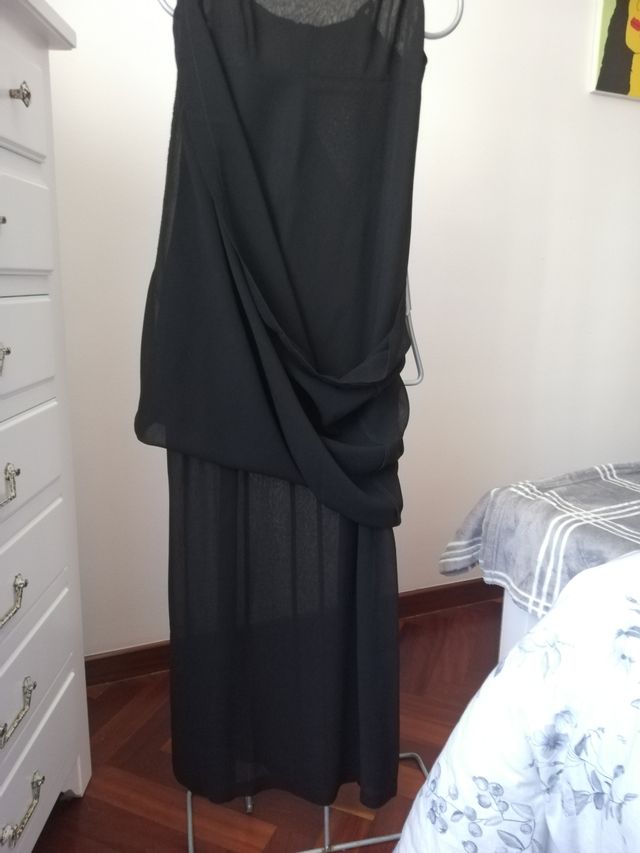 Vestido largo negro Zara Collection