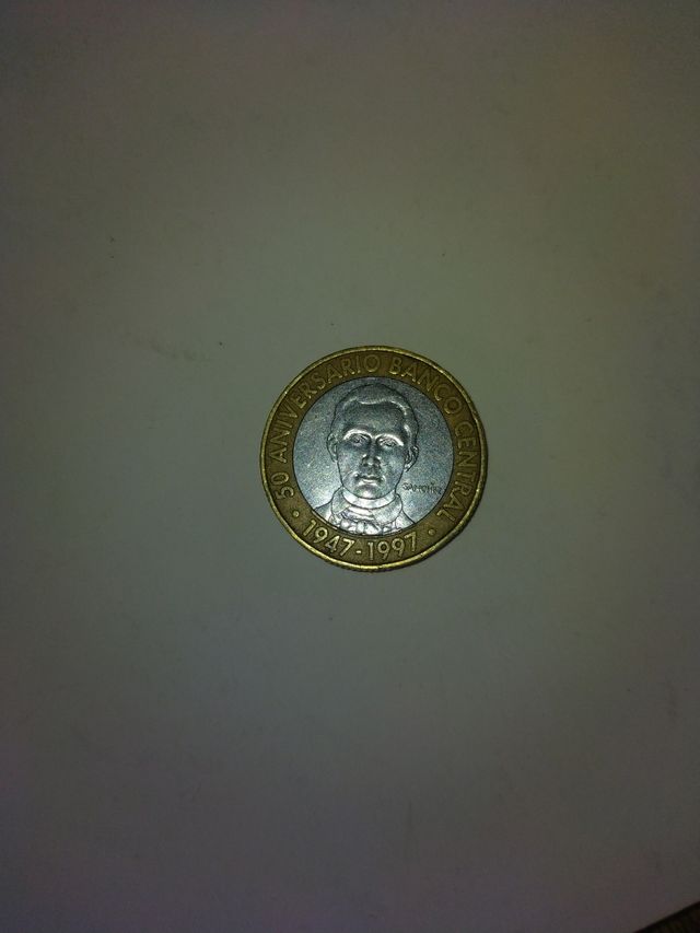 5 pesos republica dominicana 1997