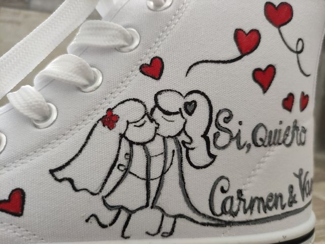 Zapatillas personalizadas novia