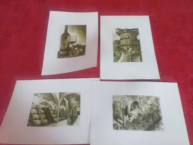 4 láminas en passe-partout 