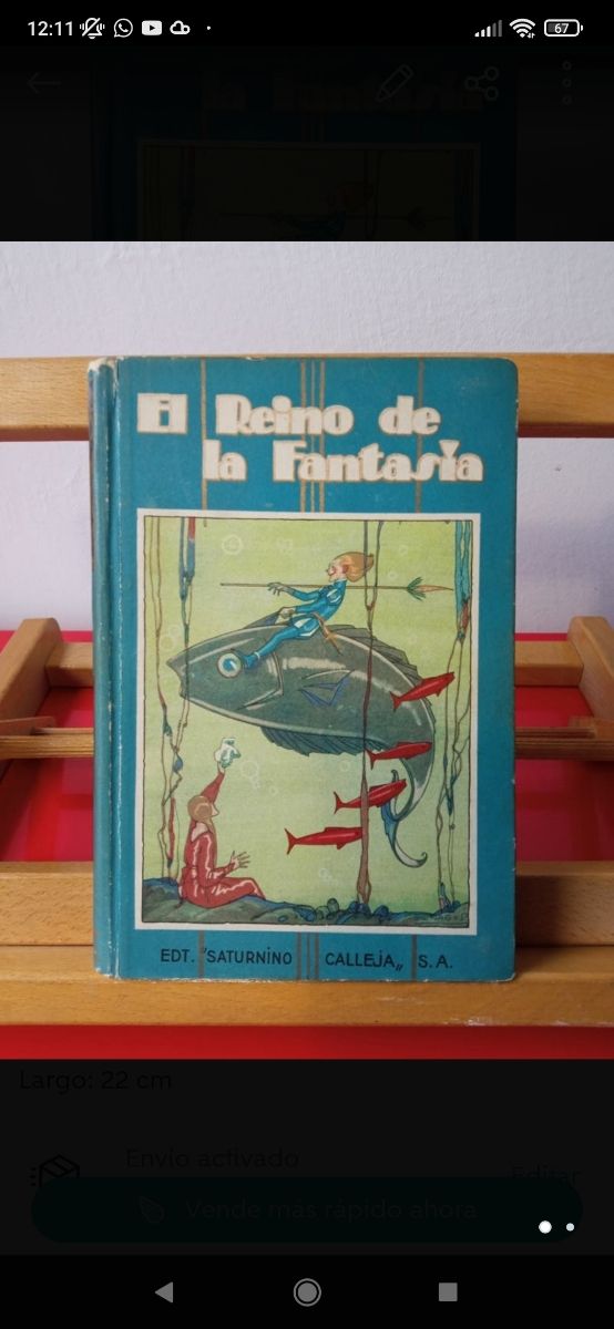 Libro antiguo El reino de la fantasía