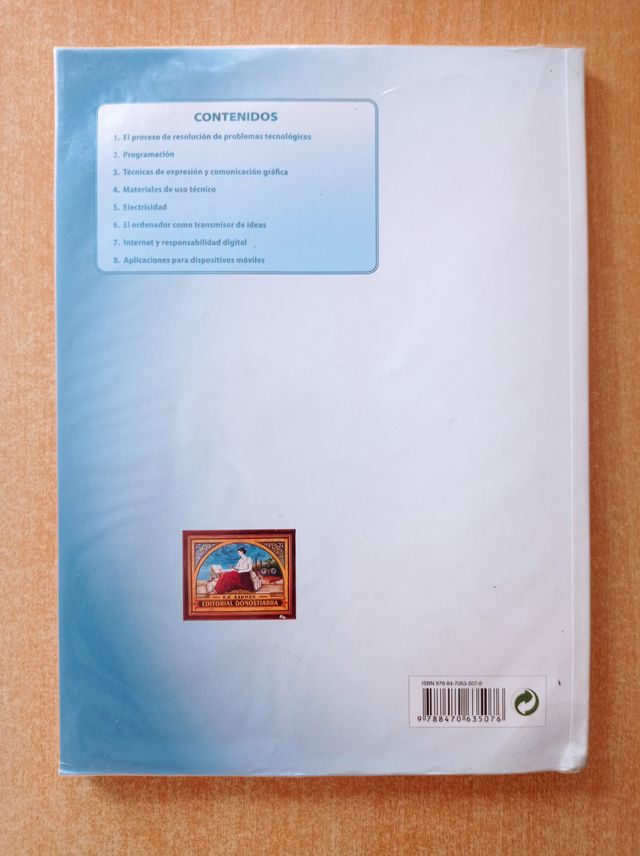 Libro de Tecnologia 1º Eso, Editorial Donostiarra