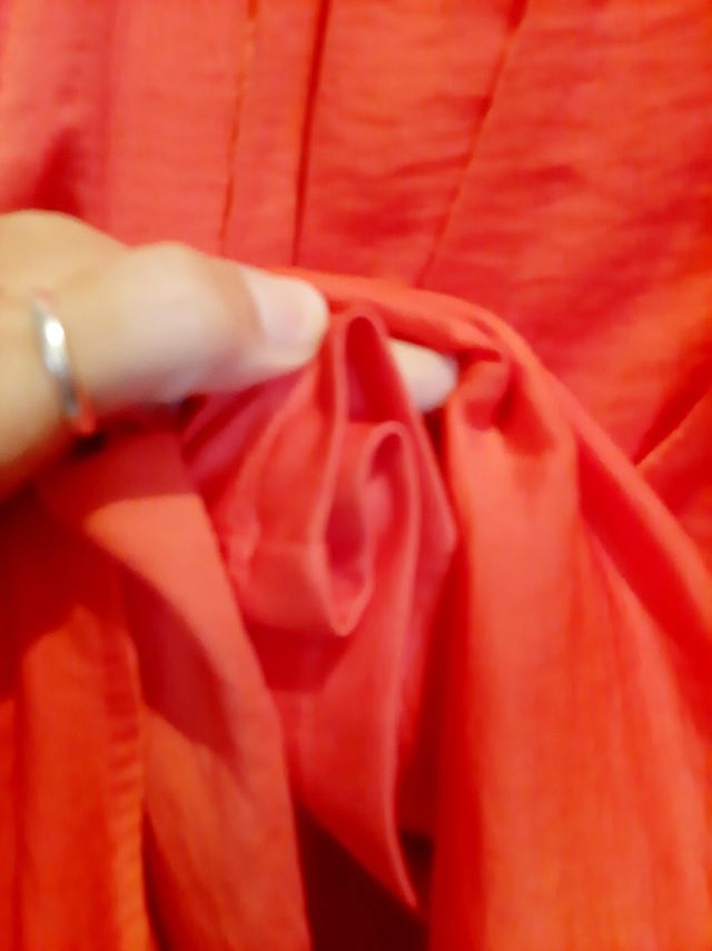 Falda larga naranja salmón