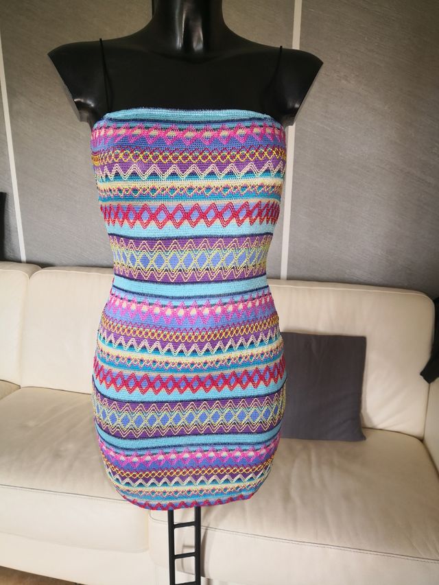 mini dress stretch multicolors