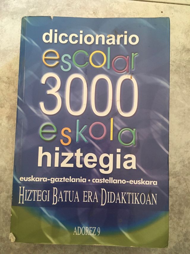 DICCIONARIO ESCOLAR 3000 CASTELLANO-EUSKARA
