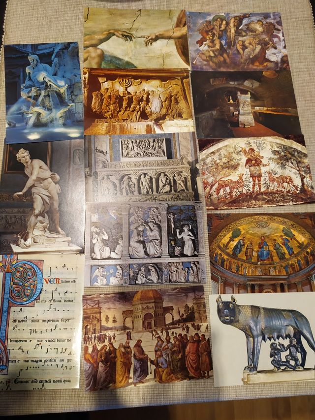 LOTE 160 POSTALES ANTIGUAS AÑOS 70 ARTE ITALIANO