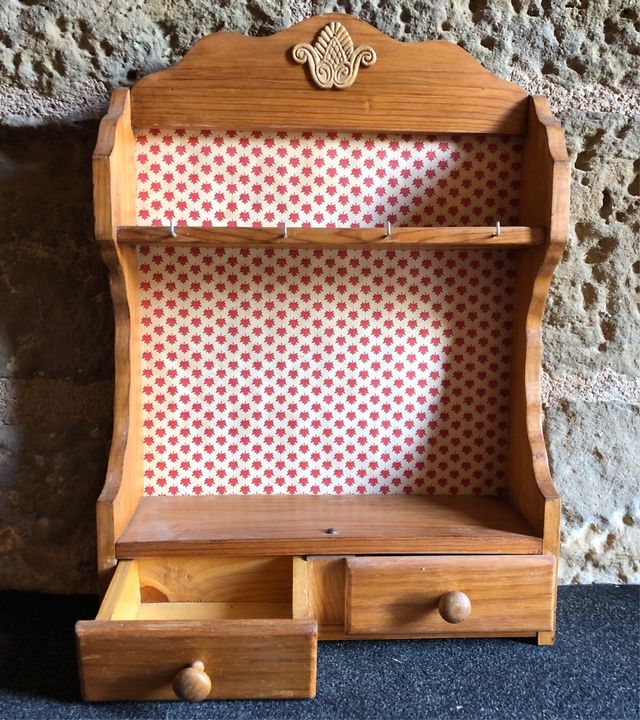 Mueble Especiero Madera estampado hojas