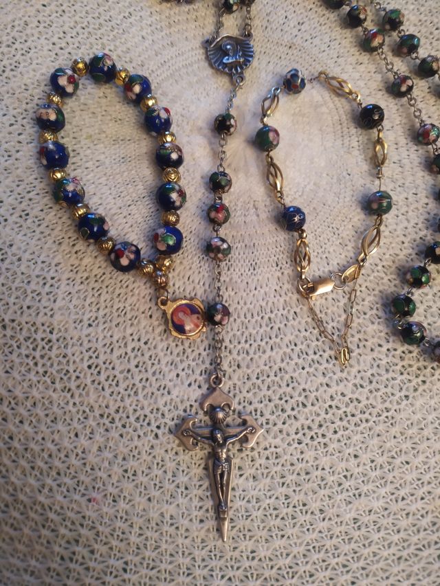 Rosario y dos pulseras vintage  cloisonné