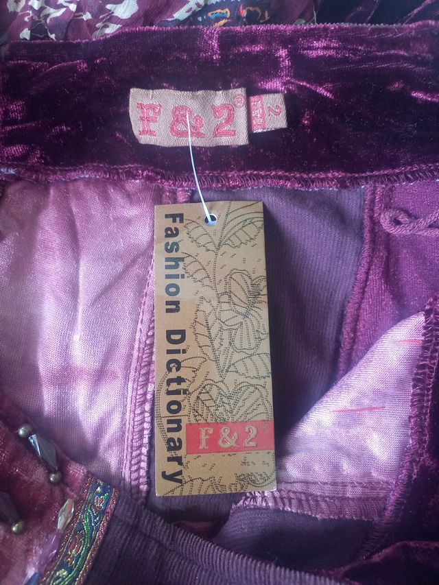 falda larga terciopelo granate