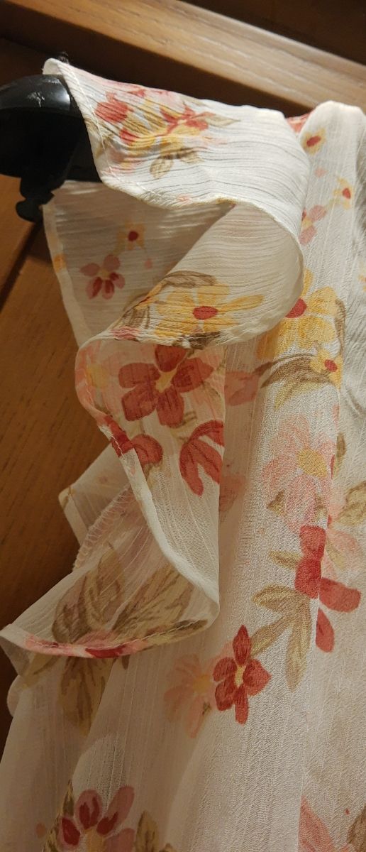 VESTIDO S  beige VAPOROSO FLORES