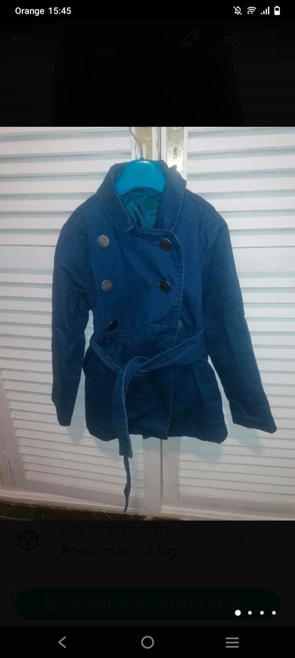 Gabardina niña.Talla6