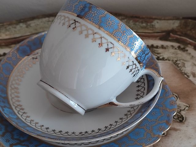 Porcelana MZ  | Trio Porcelana de Hueso Vintage