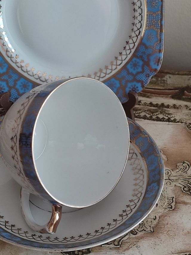 Porcelana MZ  | Trio Porcelana de Hueso Vintage