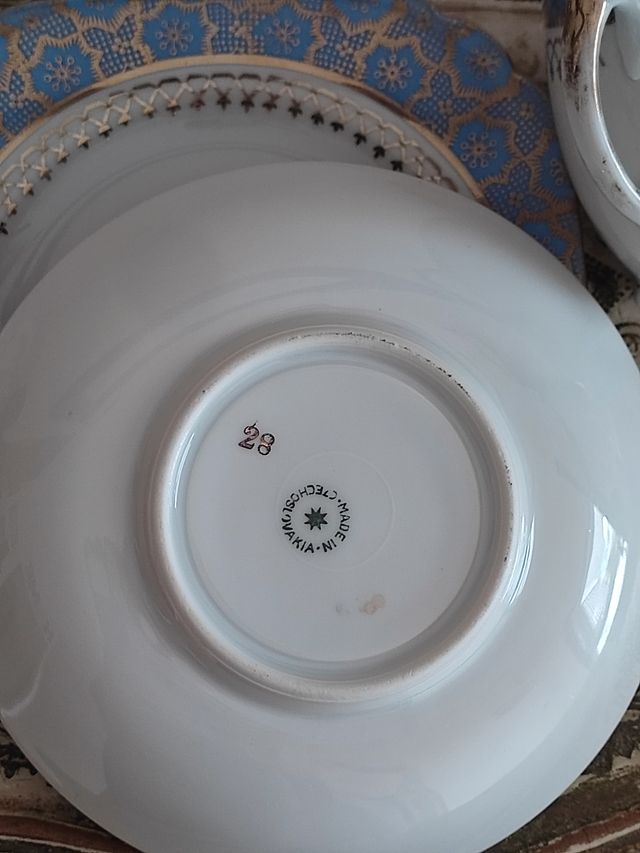 Porcelana MZ  | Trio Porcelana de Hueso Vintage