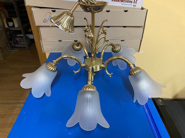 Lámpara de 5 luces estilo clásico