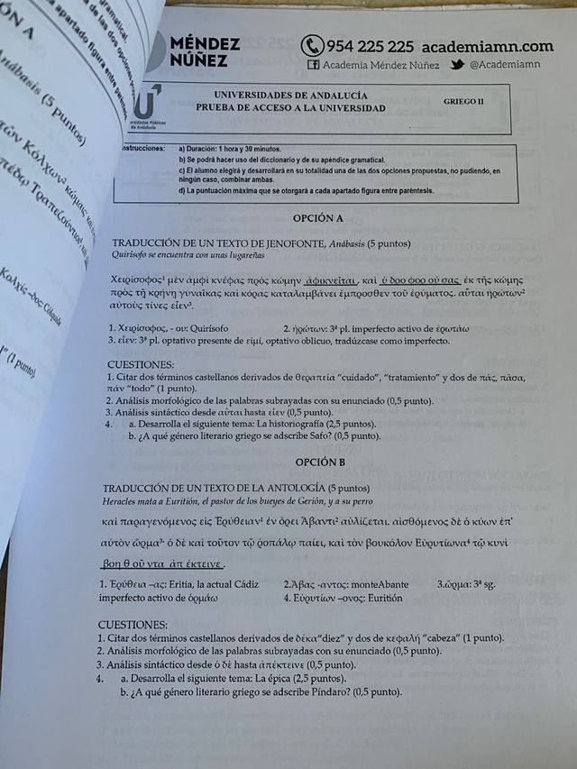 APUNTES GRIEGO 2 BACHILLERATO